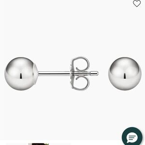 Brilliant Earth Silver Ball Stud Earrings new